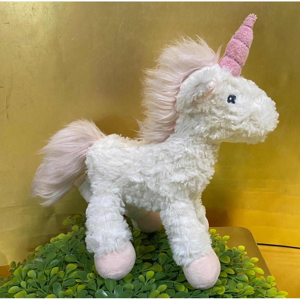 UNICORN PINK & WHITE SUPER SOFT FLUFFY PLUSH MACY’S FIRST IMPRESSIONS 11”